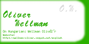 oliver wellman business card